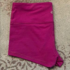 Fuchsia Lululemon Booty Shorts